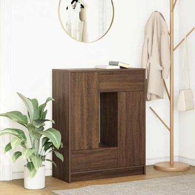 Dressoir met lades en deuren 73x31x90 cm bruin eiken