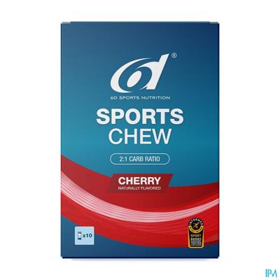 6d Sports Chew Cherry 10x38g