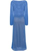 Semicouture robe en maille ajourée - Bleu - thumbnail