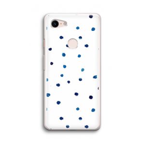 Blauwe stippen: Google Pixel 3 Transparant Hoesje