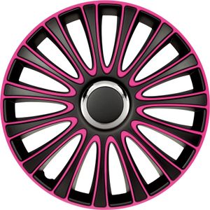 Wieldoppenset LeMans 17-inch zwart/roze PP5137P