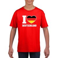 Rood I love Duitsland fan shirt kinderen - thumbnail