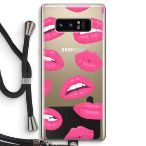Bite my lip: Samsung Galaxy Note 8 Transparant Hoesje met koord