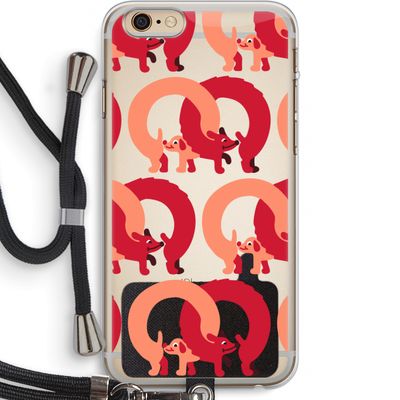 Dogs: iPhone 6 PLUS / 6S PLUS Transparant Hoesje met koord