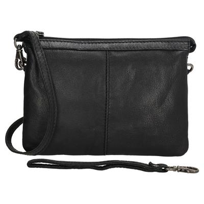 Beagles Leather Schoudertasje Maspalomas Zwart