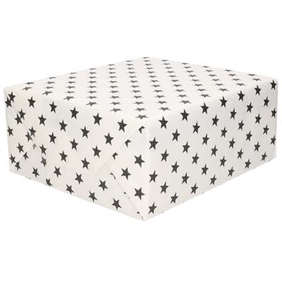 Cadeaupapier - wit met sterren- 150 x 70 cm - inpakpapier - rol kadopapier