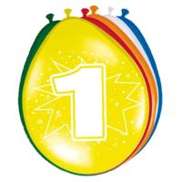 Folat Verjaardag Leeftijd Ballonnen 1 Jaar - 8 Stuks - Multi - 30 cm - Feestartikelen/versieringen Folat Verjaardag Leeftijd Ballonnen 1 Jaar - 8 Stuks - Multi - 30 cm - Feestartikelen/versieringen