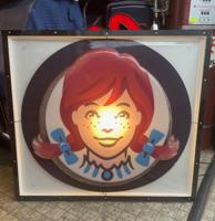Wendy&apos;s Logo Lichtbak - 124 x 112cm - Origineel
