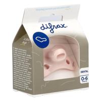 Difrax Fopspeen Dental 0-6 M Uni/pure Roze/blossom - thumbnail