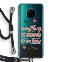 Optimistic flower girl: Huawei Mate 20 Pro Transparant Hoesje met koord