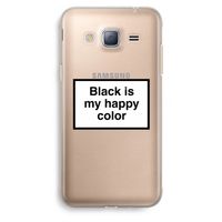 Black is my happy color: Samsung Galaxy J3 (2016) Transparant Hoesje