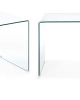 Kave Home Glazen Bureau Burano, 125 x 70 cm - Transparant - thumbnail