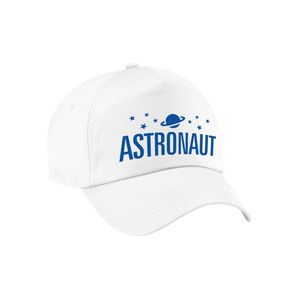 Carnaval verkleed pet / cap astronaut wit voor dames en heren   -