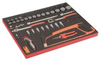 Bahco Foaminlay Fit&Go 3/3 met doppen | slagdoppen en toebehoren 1/2" en snijgereedschap - met lasermarkering - 56-delig - FF1A208LM Bahco Foaminlay Fit&Go 3/3 met doppen | slagdoppen en toebehoren 1/2" en snijgereedschap - met lasermarkering - 56-delig - FF1A208LM