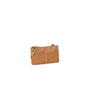 Justified Bags Justified Bags® Deborah - Leer - Small - Schoudertas - Top Zip - Cognac