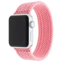 Apple Watch Nylon Gevlochten Solo Band - Roze Punch - 44, 45, 46 & 49mm - M