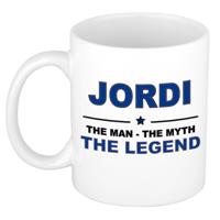 Jordi cadeau mok - man myth legend - naam koffiemok - 300 ml - collega - vaderdag