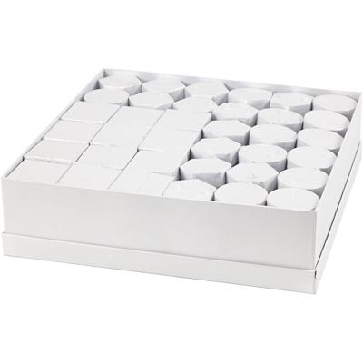 Creativ Company Dozen, h: 7+9 cm, afm 4,5+6 cm, wit, 36 set/ 1 doos