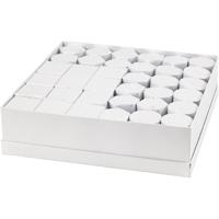 Creativ Company Dozen, h: 7+9 cm, afm 4,5+6 cm, wit, 36 set/ 1 doos