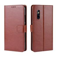 Retro Crazy Horse textuur horizontale Flip lederen case voor VIVO V15 Pro met houder & kaartsleuven & fotolijstjes (bruin)