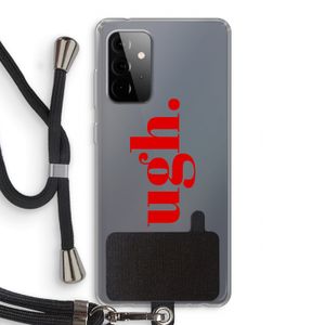 Ugh: Samsung Galaxy A72 5G Transparant Hoesje met koord
