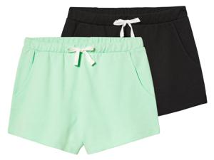 pepperts! 2 meisjes sweatshort  (146/152, Zwart/mint)