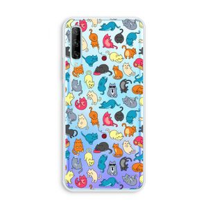 Kleurrijke katten: Huawei P Smart Pro Transparant Hoesje