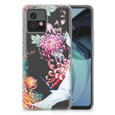 Motorola Moto G72 | TPU Hoesje | Bird Flowers