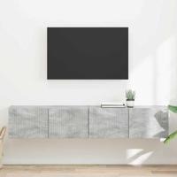 TV Wandkast 2 pcs Beton 60 x 31 x 29.5 cm Bewerkt hout