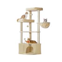 Kattenboom met knusse schuilplek en brede ligplateaus, Zandbeige