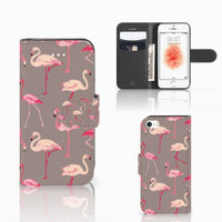 Apple iPhone 5 | 5s | SE Telefoonhoesje met Pasjes Flamingo