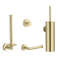 Saniclear Brass toilet accessoiresset 4-delig messing mat