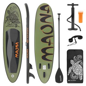 Opblaasbare Stand Up Paddle Board Maona 308x78x10 cm Olijf gemaakt van PVC