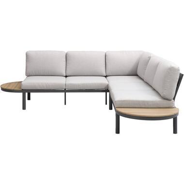 Loungebank Soulac - antraciet - 81x243x71,5 cm - Leen Bakker