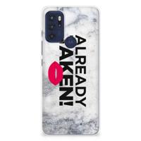 Motorola Moto G60s | Siliconen hoesje | met naam Already Taken White