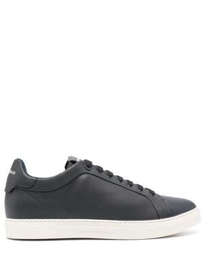Emporio Armani baskets en cuir à lacets - Bleu