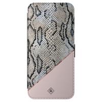 Samsung Galaxy A56 flipcase - Snake print roze