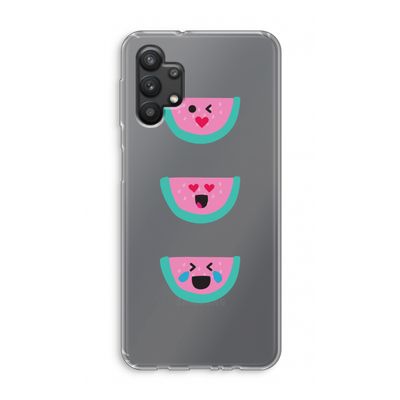 Smiley watermeloen: Samsung Galaxy A32 5G Transparant Hoesje