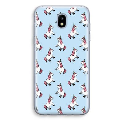 Eenhoorns overal: Samsung Galaxy J5 (2017) Transparant Hoesje