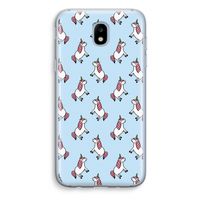 Eenhoorns overal: Samsung Galaxy J5 (2017) Transparant Hoesje
