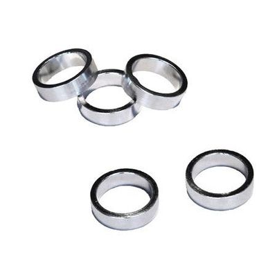 VWP balhoofdtussenring spacer alu 10mm 1.1/8" zilver p/5