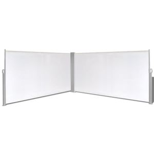 VidaXL Windscherm uittrekbaar 160x600 cm crème
