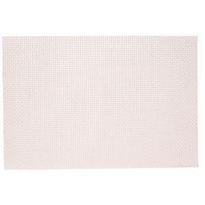 2x Rechthoekige placemats lichtroze parelmoer glans geweven 29 x 43 cm