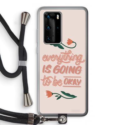 Optimistic flower girl: Huawei P40 Pro Transparant Hoesje met koord