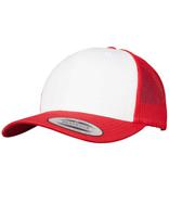 Flexfit FX6606CF Retro Trucker Colored Front - Red/White/Red - One Size