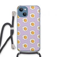 Bacon to my eggs #1: iPhone 13 mini Transparant Hoesje met koord