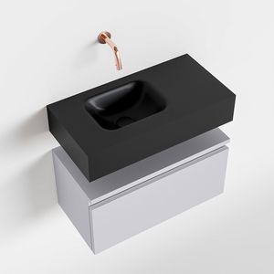 Toiletmeubel Mondiaz Andor | 60 cm | Meubelkleur Cale | Lex vrijhangend wastafel Urban Links | Zonder kraangat