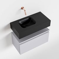 Toiletmeubel Mondiaz Andor | 60 cm | Meubelkleur Cale | Lex vrijhangend wastafel Urban Links | Zonder kraangat