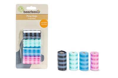 Beeztees Beeztees Poepzakjes Gestreept Navulling 4x20 ST