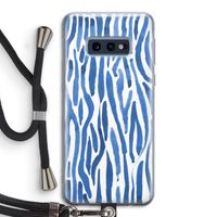 Blauwe nerven: Samsung Galaxy S10e Transparant Hoesje met koord Blauwe nerven: Samsung Galaxy S10e Transparant Hoesje met koord